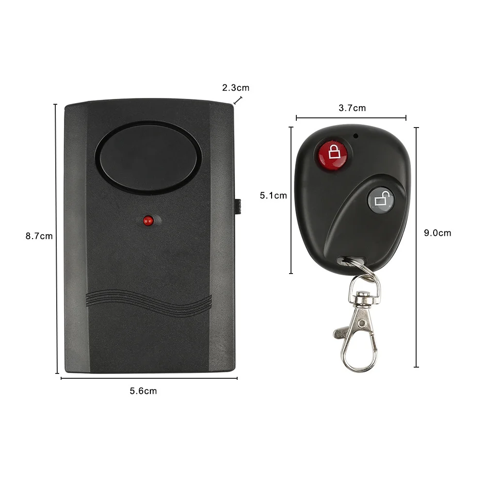 Motorcycle Car Door Window Anti-Theft Alarm Wireless Vibration Sensor 120dB Remote Control Home Security