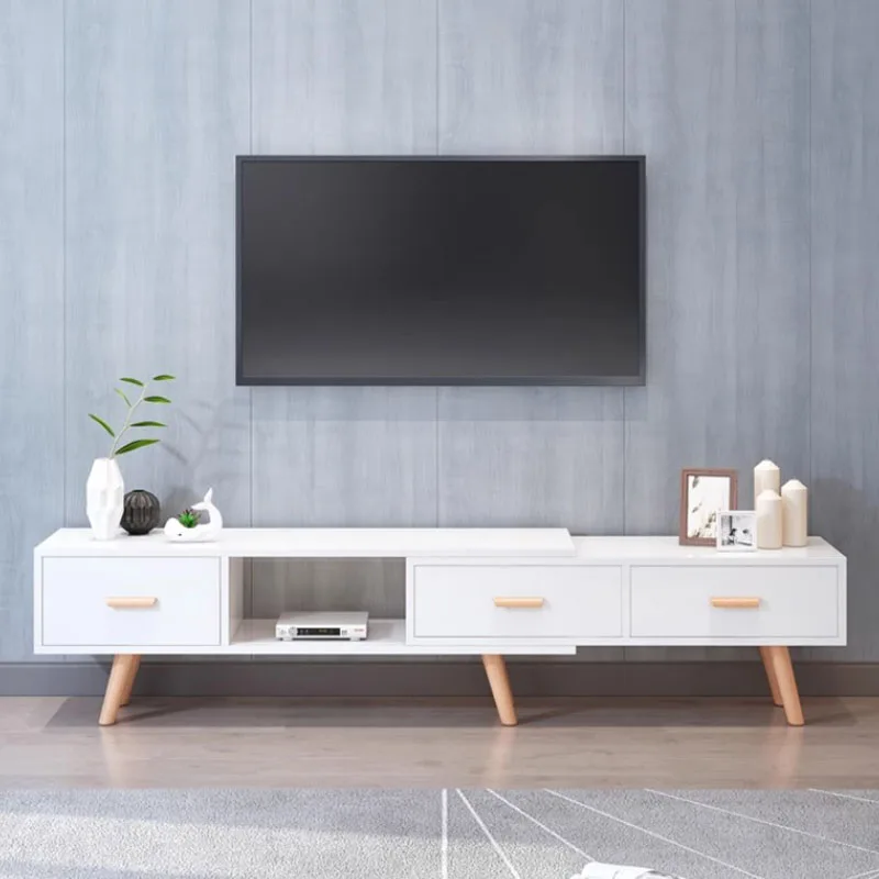 Tavolo TV unico alla moda Scaffale in legno Cassettiere moderne nordiche di lusso Soggiorno Porta TV Mobili universali per camera da letto Archivadores