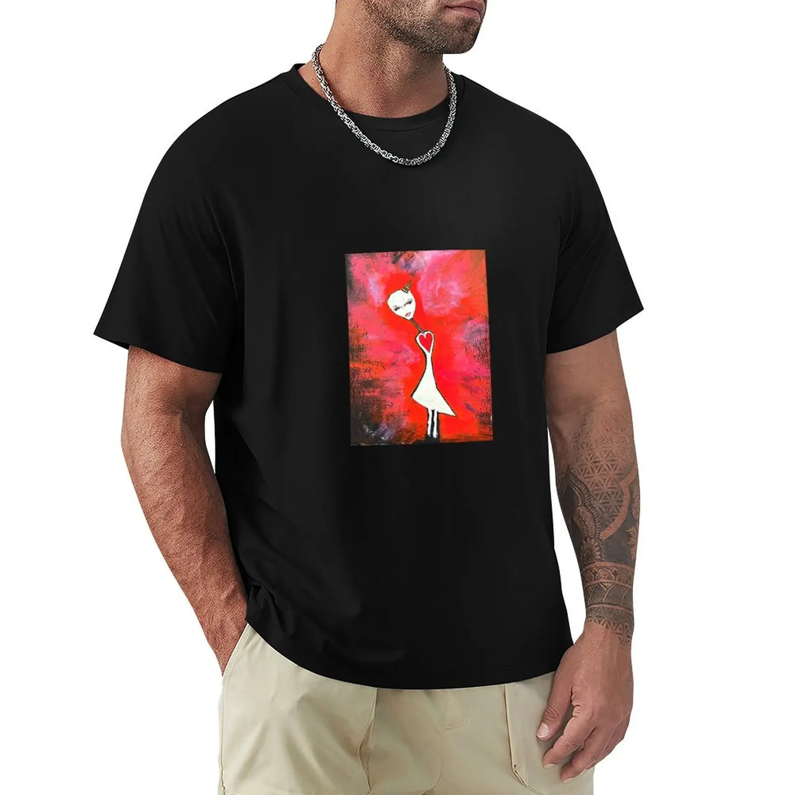 Resting B!tch Face Falls In Love T-Shirt Big and Tall Loose Fit T-Shirt
