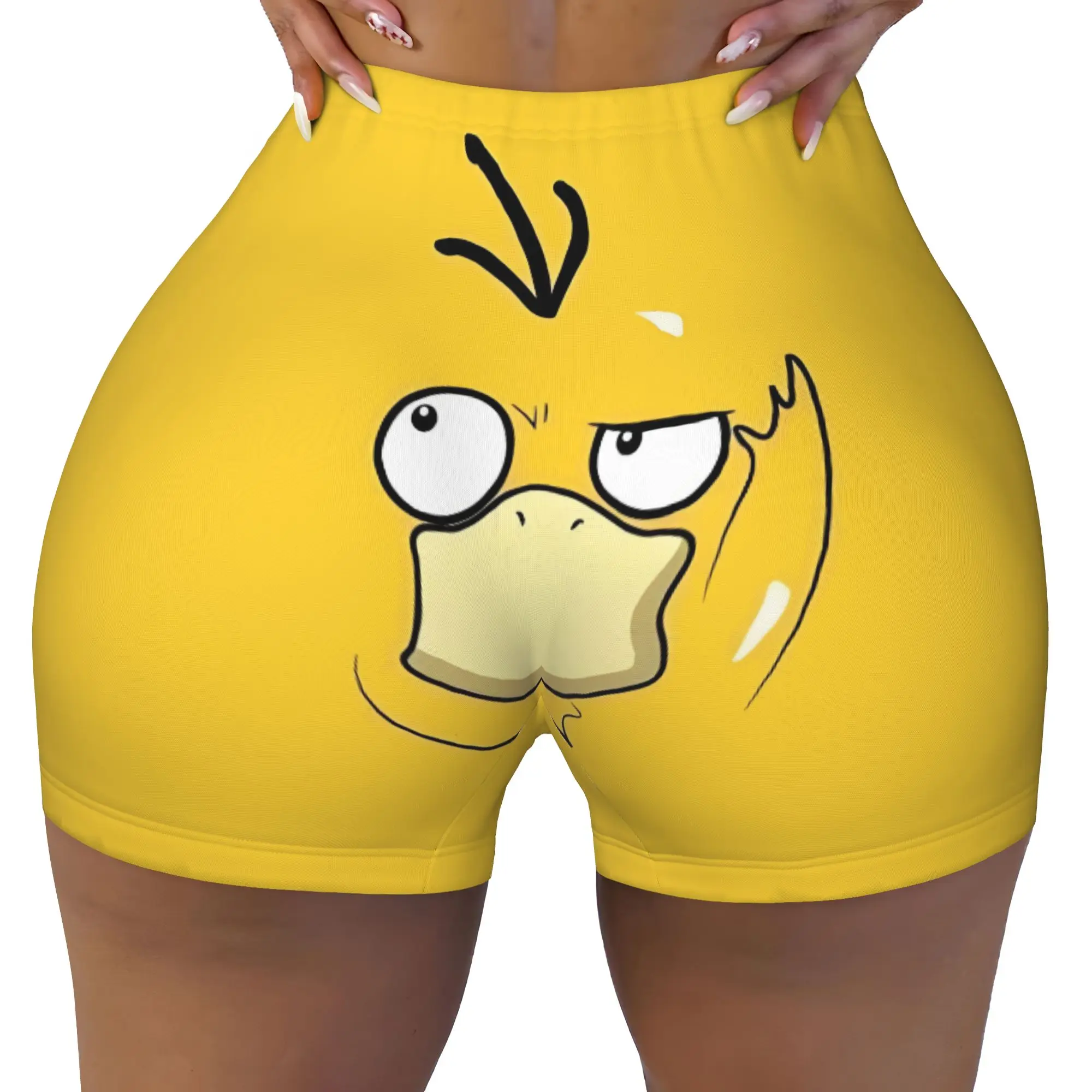 Custom P-Psyducks Running Volleyball Workout Shorts Women Animated Film Athletic Gym Yoga Shorts