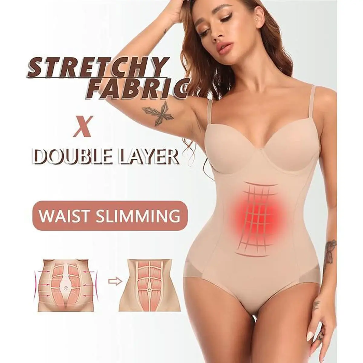 Bodysuit Corset Shapewear for Women Seamless Body Shaper Slimming Flat Belly Vest Waist Trainer Underwear Tummy Control Thong