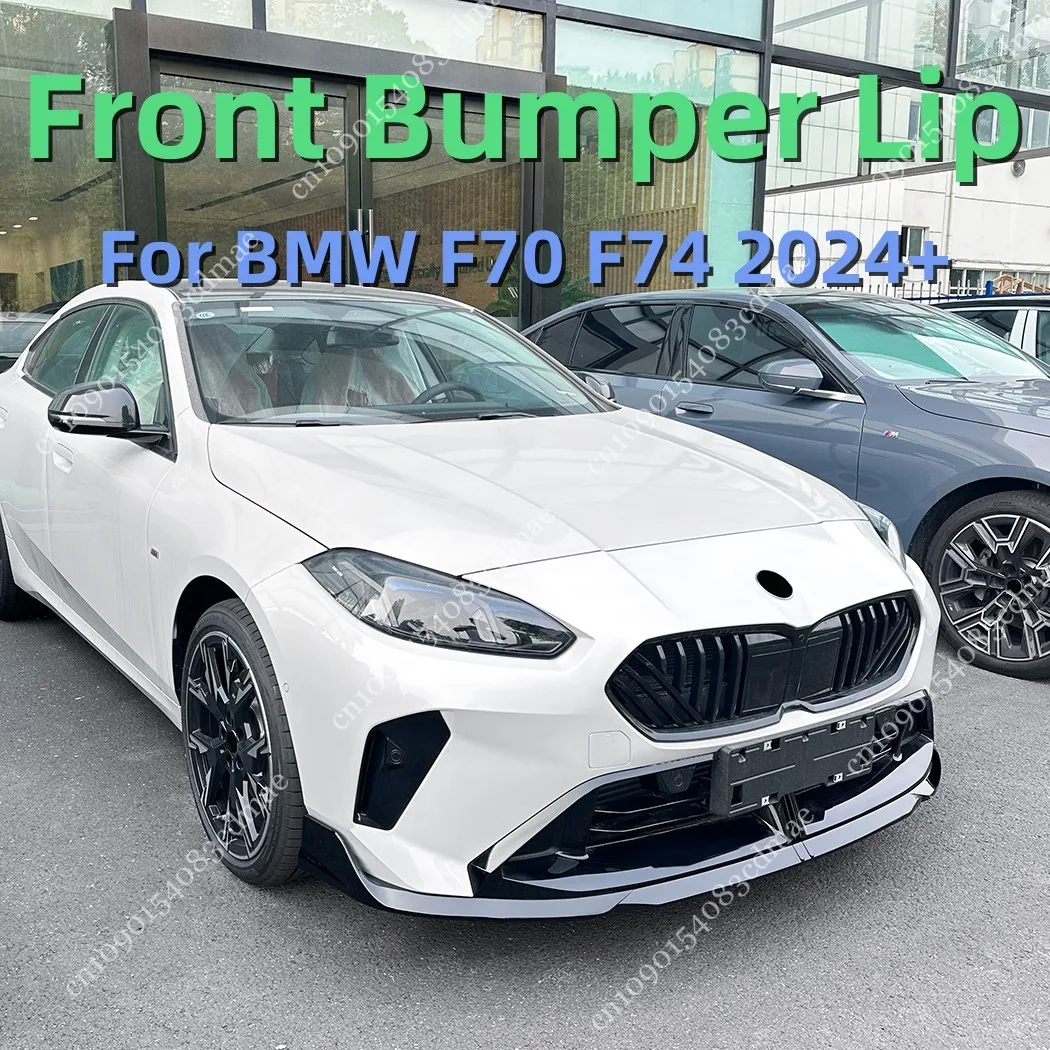 

Front Bumper Lip Splitter For BMW 1 Series F70 2 Series F74 116 120 123 M Sport 2024+ Gloss Black ABS Car Bumper Trim Spoiler