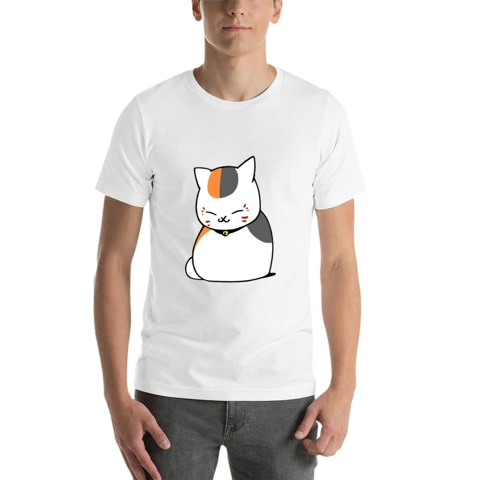 تي شيرت Sleepy Manjuu (aka Nyanko Sensei) تي شيرت رجالي صيفي قطن تي شيرت 100% أساسي تي شيرت تي شيرت