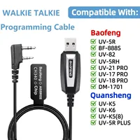 Original Baofeng USB Programming Cable With Driver CD for UV-5R BF-888S 5RH UV-21 PRO Quansheng UV-K5 UV-K6 Walkie Talkie