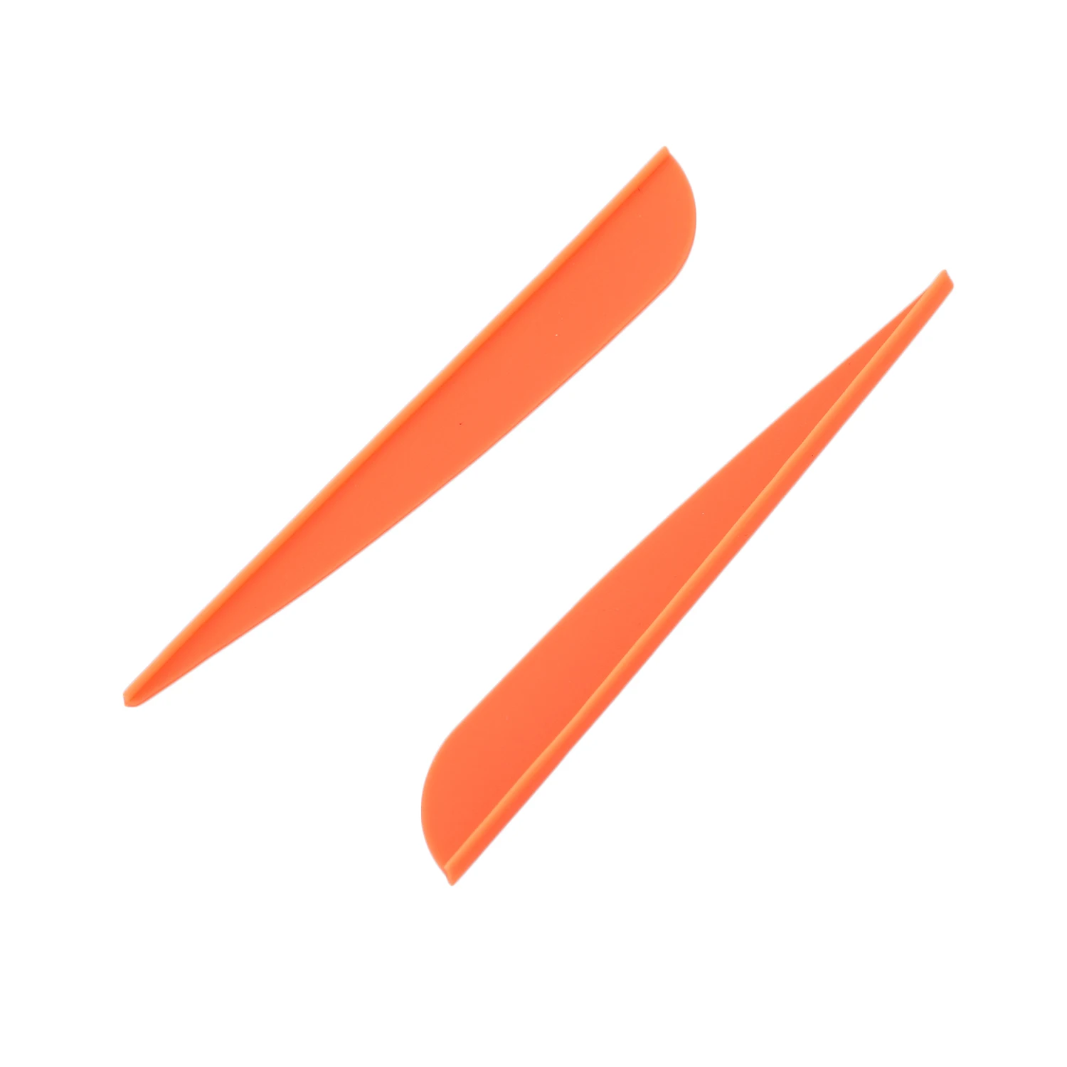 A56XQ Arrows Vanes 4 Inch Plastic Feather Fletching for DIY Archery Arrows 50 Pack(Orange)
