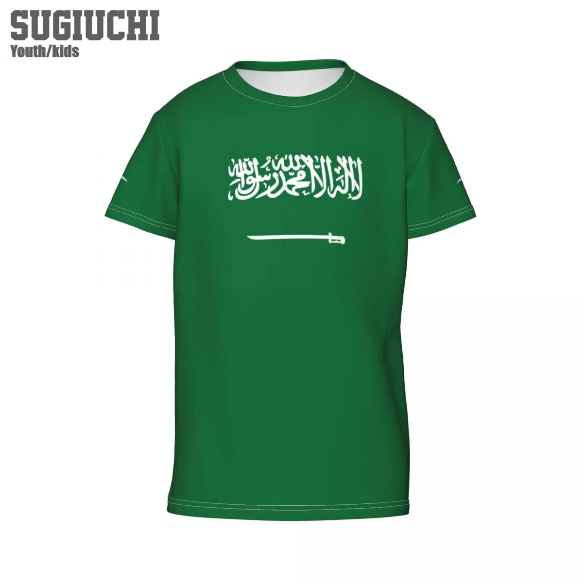 Custom Name Number Saudi Arabia Flag Emblem 3D T-shirts For Kids Youth Boy/Girl Tees jersey Soccer Football Fans Gift T shirt