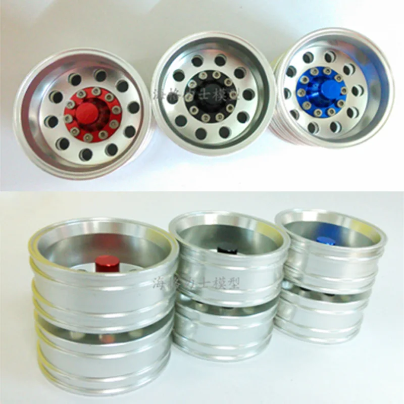 

One Axle Rear Dual Tire Hub for 1/14 Tamiya RC Truck Trailer Tipper Scania 770s Benz Actros Volvo MAN LESU DIY Metal Wheels Hub