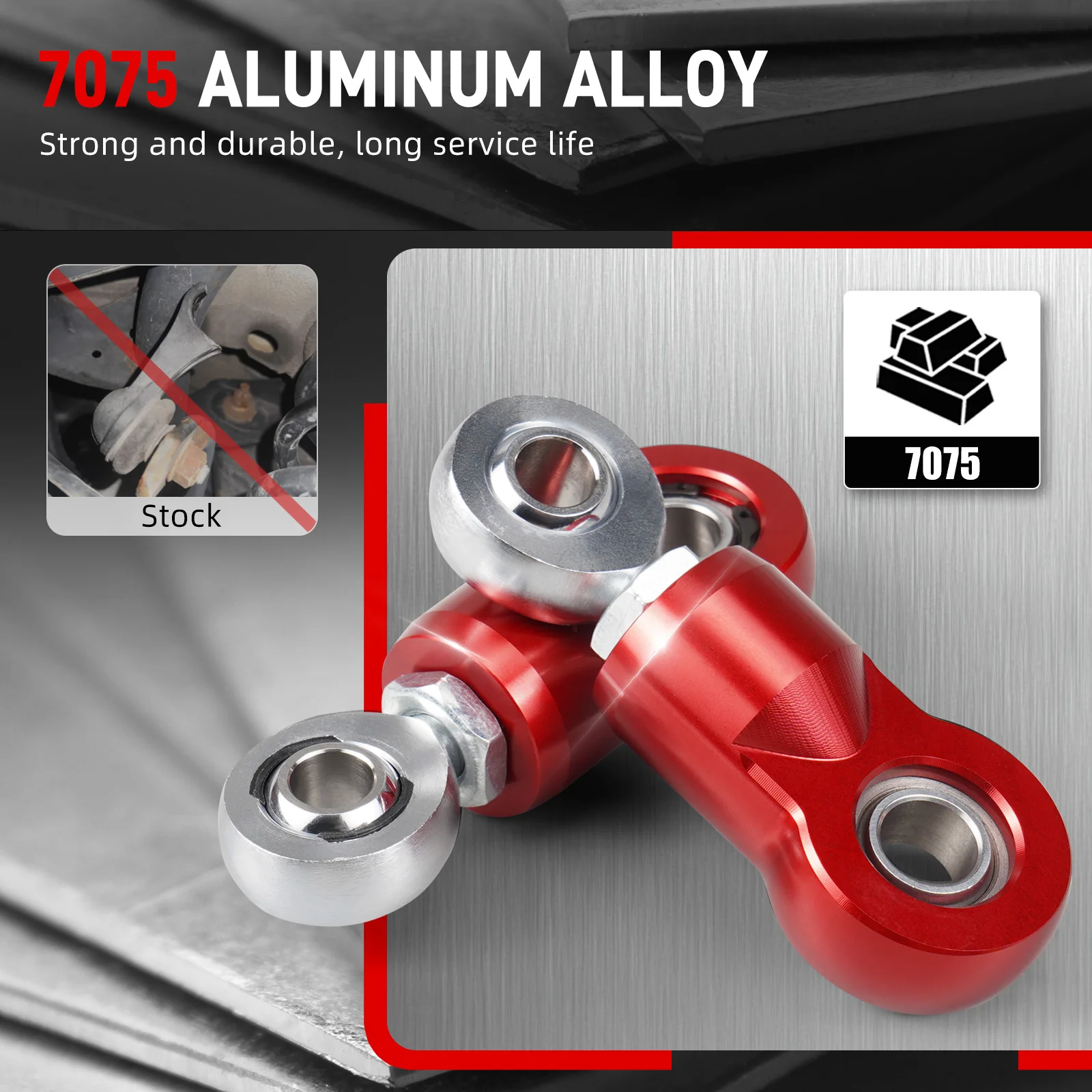 Kit Link End Sway Bar Depan & Belakang yang Dapat Disesuaikan BEVINSEE untuk Audi A3 S3 8V, untuk VW Golf MK7 MK7.5 untuk Jetta / GLI 7