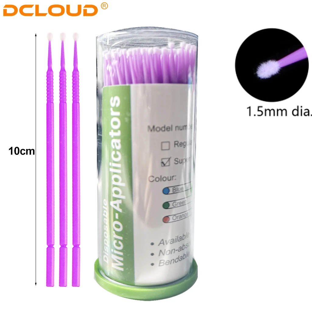 100Pcs Einweg MicroBrush Dental Micro Applikator Bürste Wimpernbürsten Oral Odontologia Extension Tools Zahnarzt Materialien – Detail 7