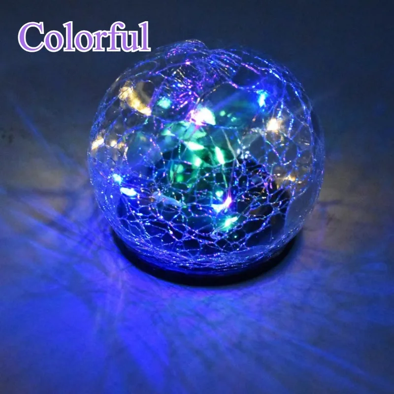 

Solar Crackle Glass Ball Lotus Lantern Home Patio Passage Garden Path Lawn Decorative Landscape Lights Solar Led Light Patio