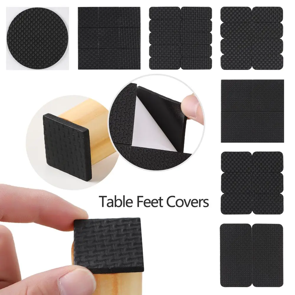 

1~10PCS Bottom Caps Scratch Proof Chair Sofa Table Feet Covers Floor Protectors Square Round Rectangle Furniture Leg Pads