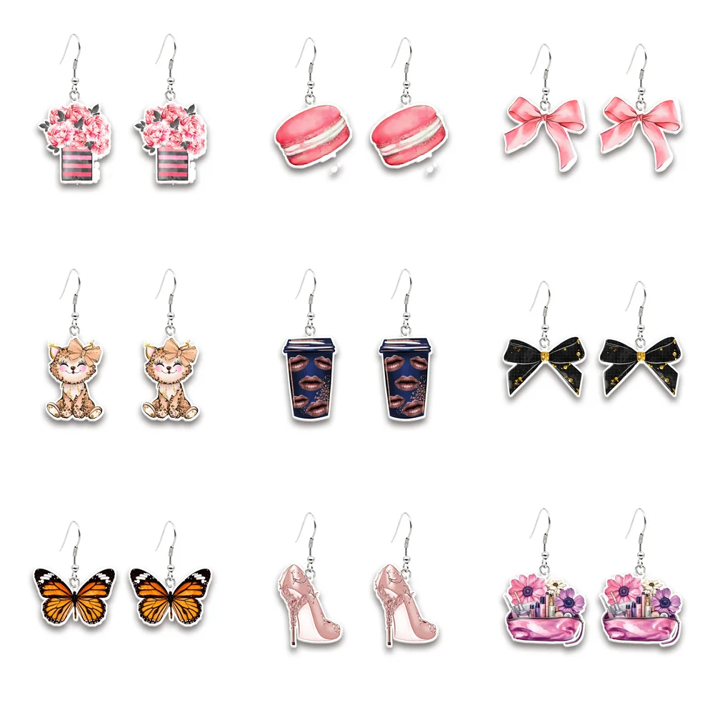 Fashion Things Resin Earrings Dangle Pendant Earrings Design Drop Earrings Acrylic Girls Accessories