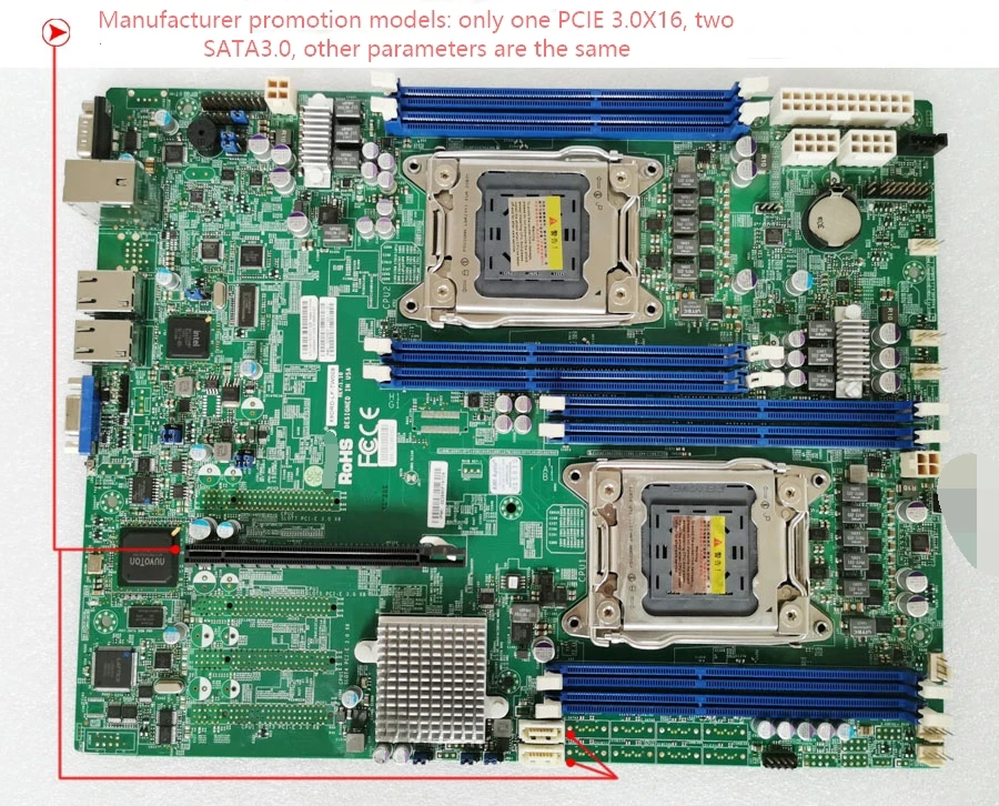 

Материнская плата для серверной рабочей станции Supermicro X9DRD-LF-TW008 REV1.10