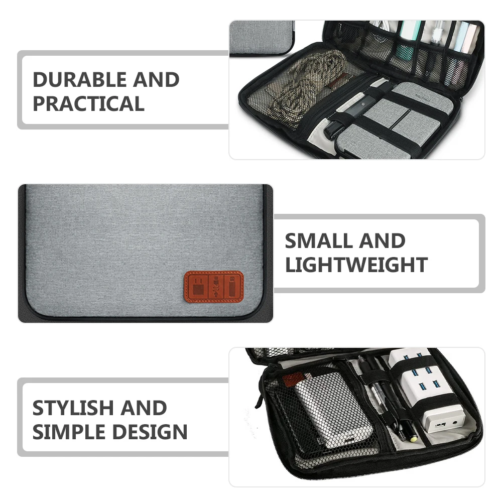 

Digital Accessories ganizer Bag Compact Lightweight Travel Cable Pouch Container USB Cables Storage Bag Packing Case