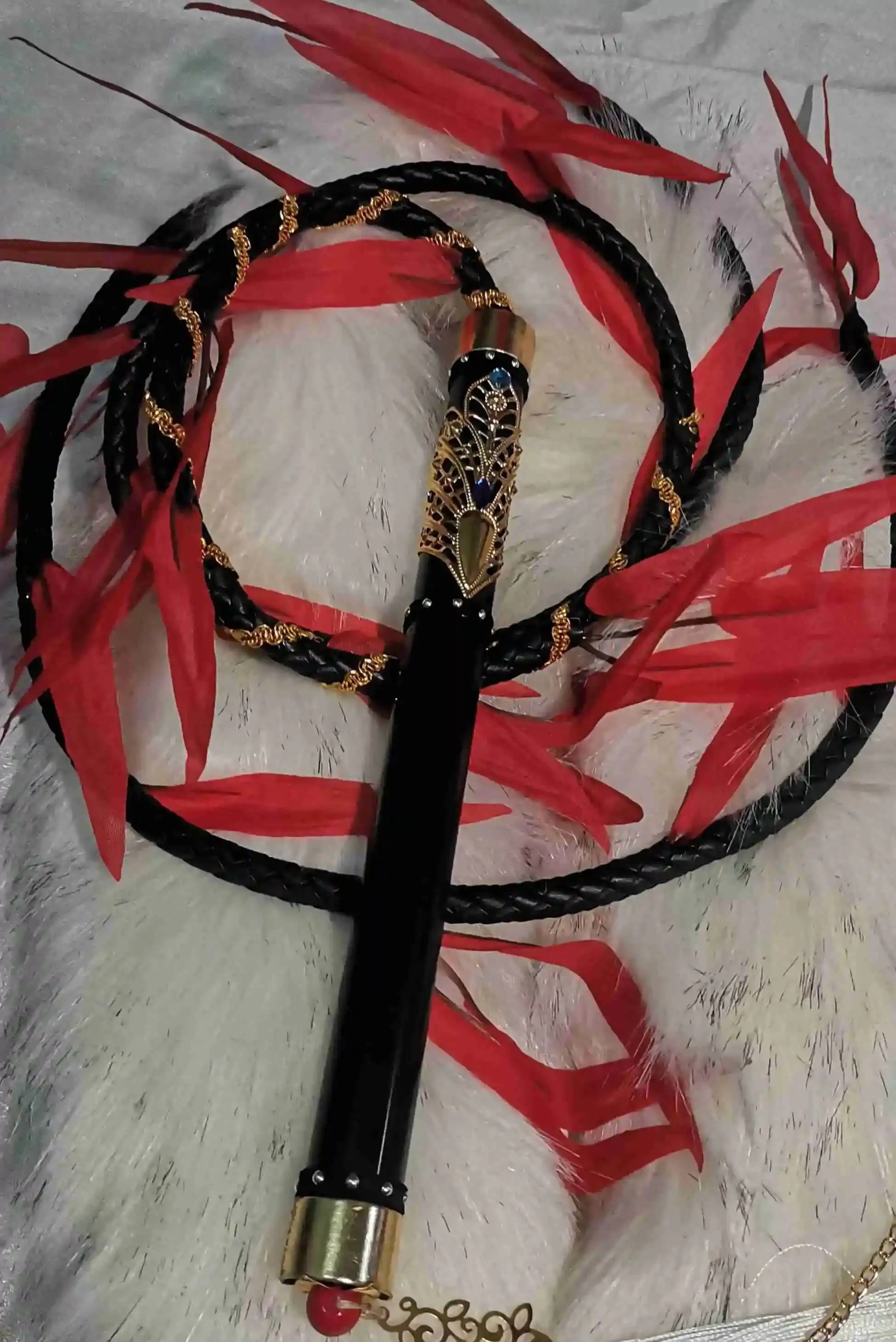 جديد مو ران تأثيري شبح الدعائم الرواية الصينية إريها وقطته البيضاء Shizun سوط تشو وانينغ تيان ون زي الإكسسوار #6