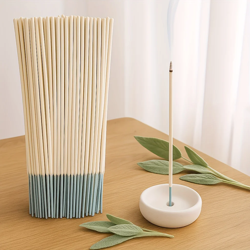 أعواد البخور المريمية المصنوعة يدويًا - حرق طويل الأمد (50–60 دقيقة) · مثالية للتأمل والتنظيف واليوجا والاسترخاء