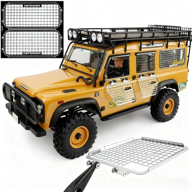 RC Car Folding Window Net Folding Protective Net Side Window Net for 1/10 RC Crawler Car FMS FCX10 Camel Defender Accessories