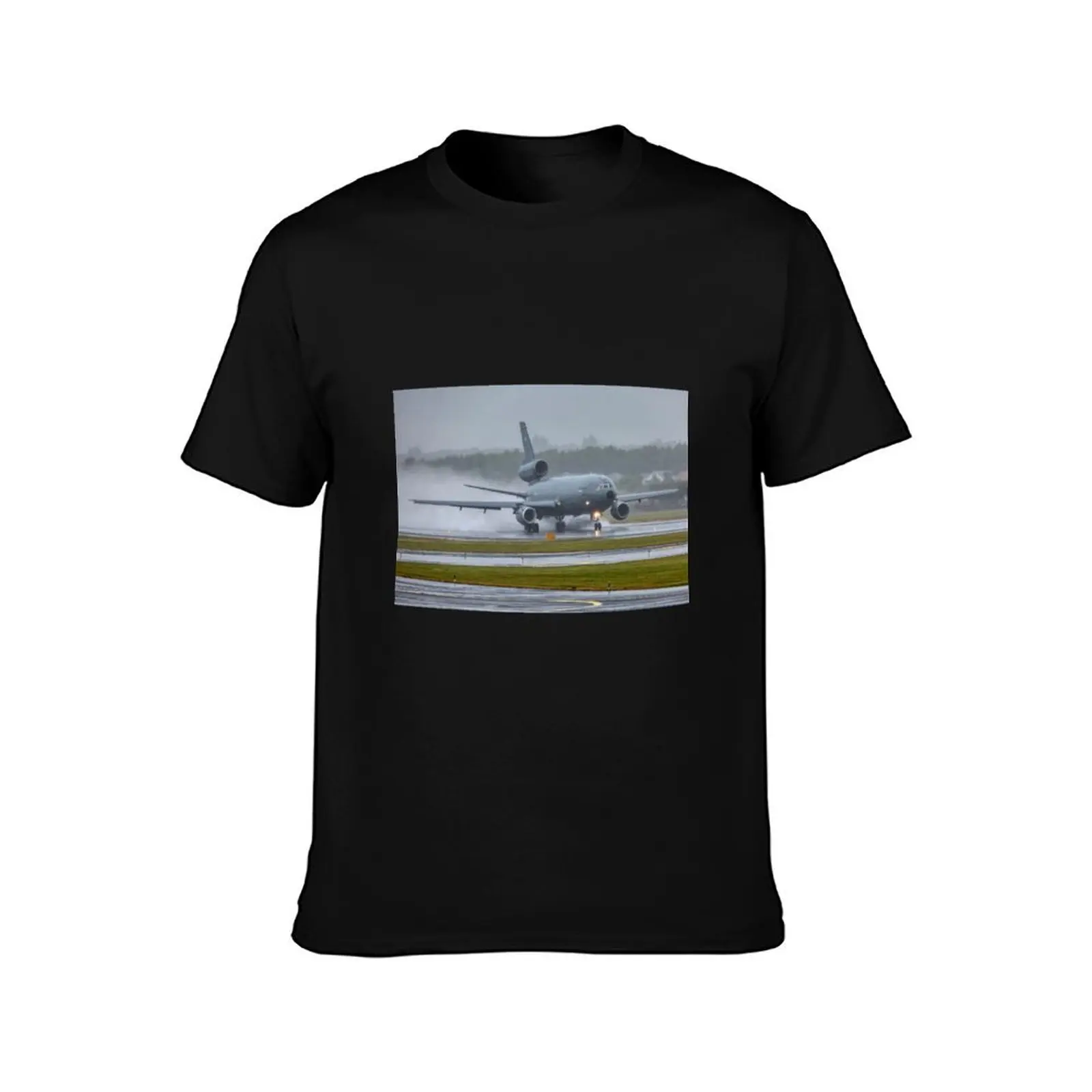 USAF McDonnell Douglas KC-10A Extender T-Shirt Basic Plain Short Sleeve Crew Neck Tee T-Shirt
