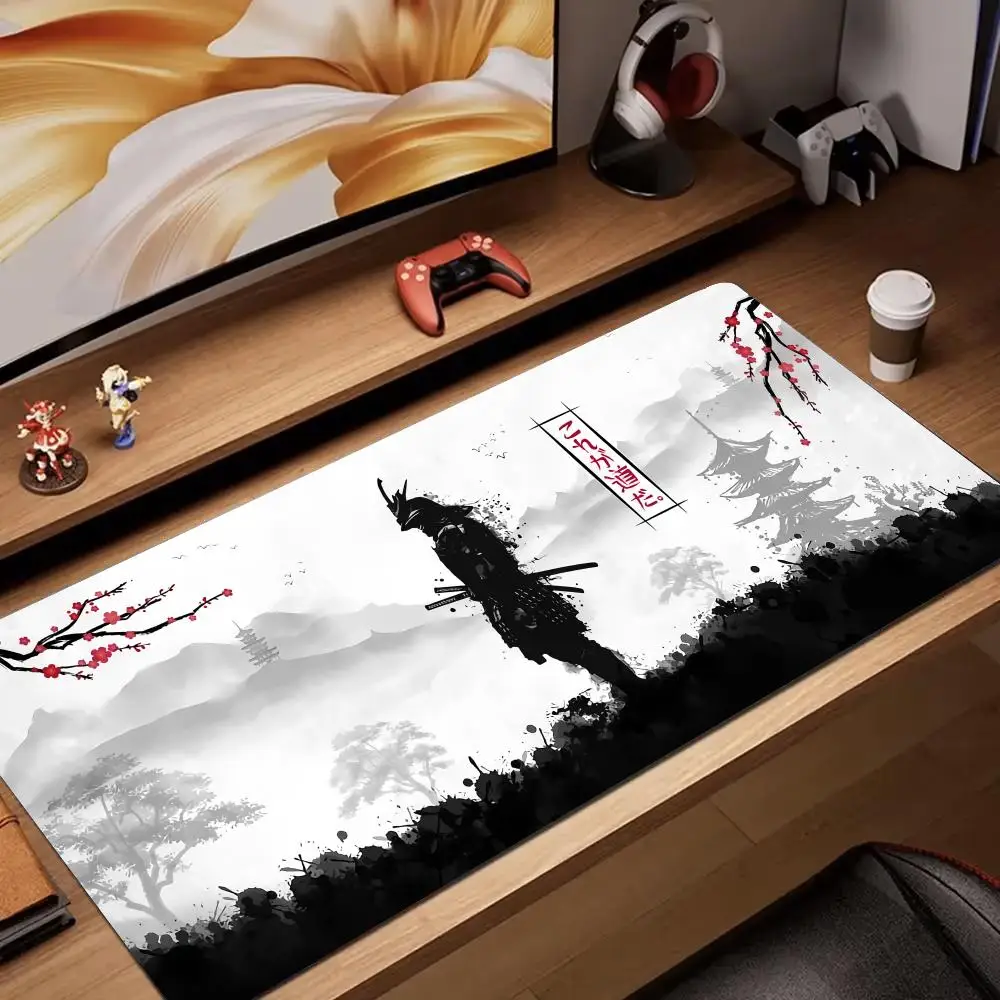 

Japanese samurai pattern Mouse Pad rubber anti-slip Desk Mat gamer pc accessories Game mat keypad expansion mousepad office pad