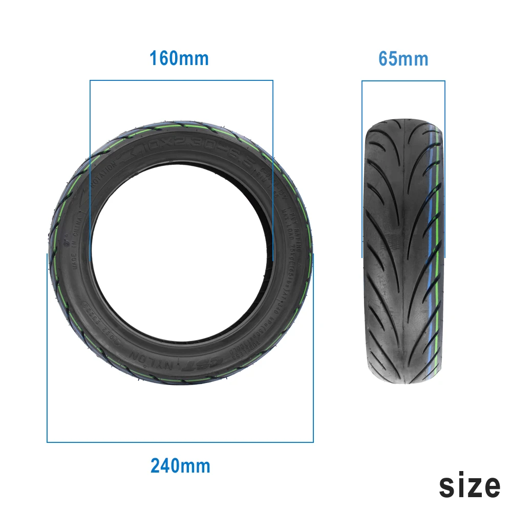 10 Inch Tire 9.5inch for NIU KQi3 Electric Scooter KQi2 PRO Kickscooter Tubeless Tire CST 10x2.30-6.5/9.5x2.50 Vacuum Tyre Parts