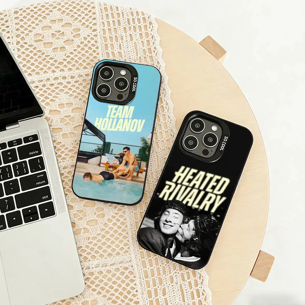 

COOL Heated R-Rivalry HR man Phone Case For iPhone 17,16,15,14,13,12,11 Plus,Pro Max,XS,Colored silver phone case