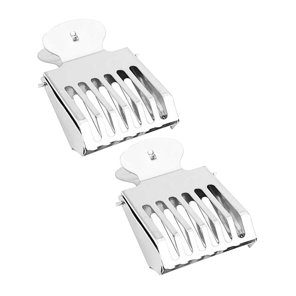 

2pcs Catcher Stainless Steel Durable Lightweight Practical Book Style Beekeeping Tools Cages Accessories