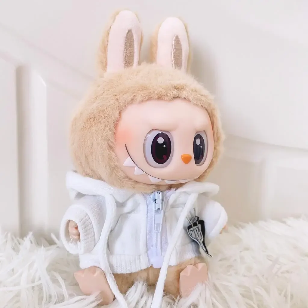 Giacca in felpa sportiva per labubu v1/v2/v3 Felpa con cappuccio casual Vestiti per bambole Abiti adorabili Accessori per bambole