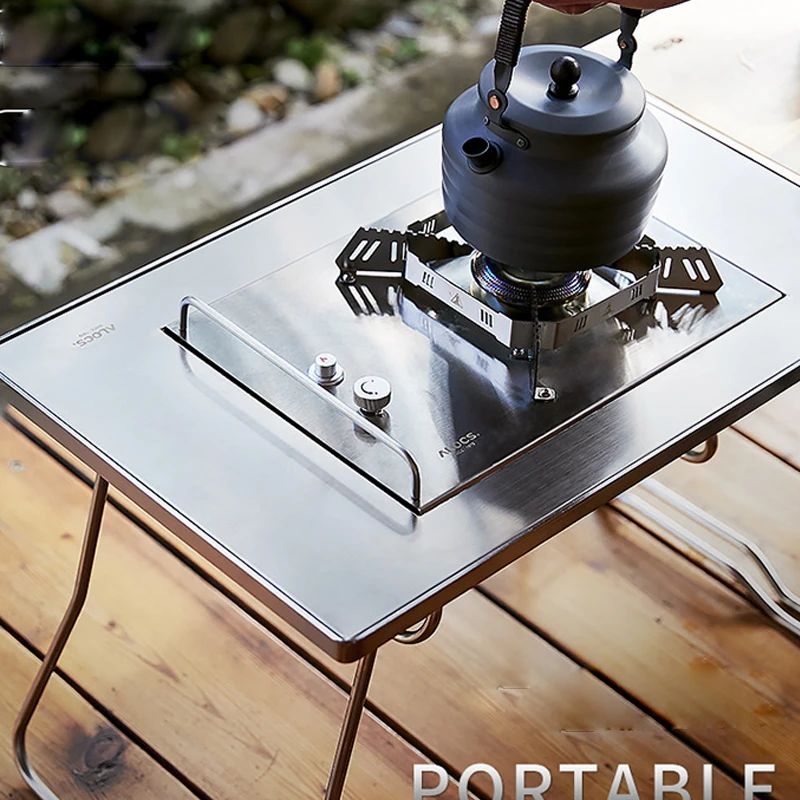 Outdoor Camping Stove Portable Gas Tank Stove Collapsible Outdoor Cooking Stove Adjustable Firepower with Storage Box