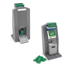 City Scene Bank ATM Compatible With LEGO MOC Building Blocks Urban Street View Parts Bricks Toys Kits