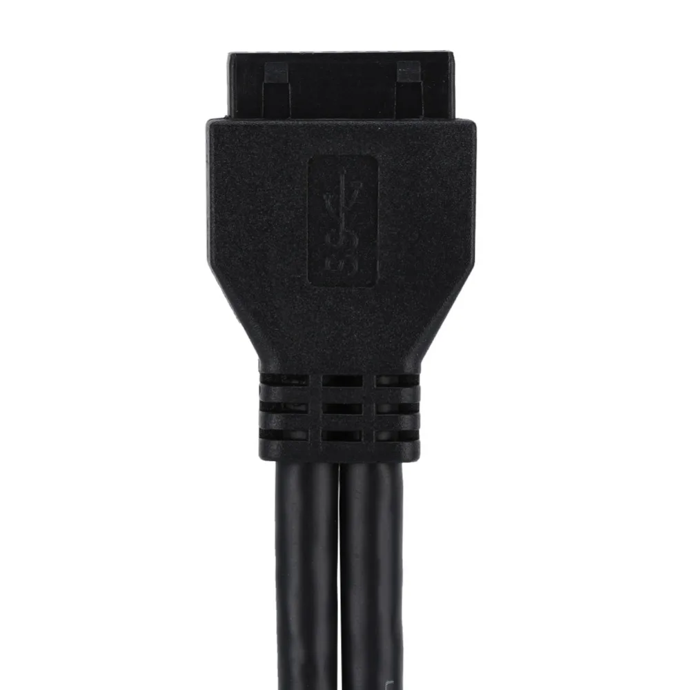 Durable 2 Ports USB 3.0 Front Panel Cable 19/20PIN 0.3 Meters USB 3.0 19/20Pin Cable Motherboard Panel Cable Desktop Front Panel