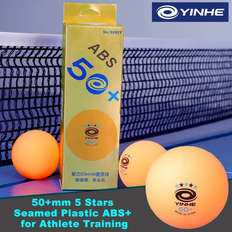 3/6/9/12/15PCS YINHE 50+mm 5 Stars Table Tennis Seamed Plastic ABS+ Entertainment Slow Ball Speed Ping-pong for Athlete Training