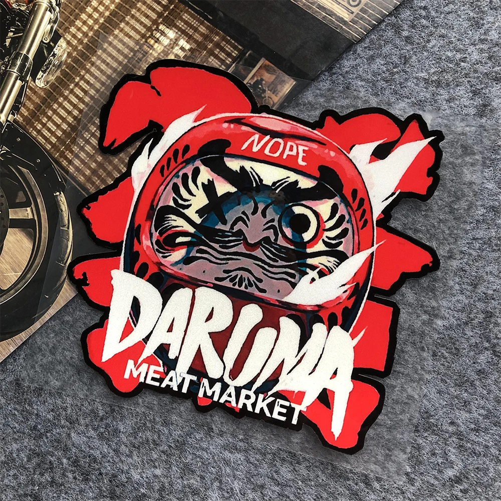 JDM Japan Mascot Daruma Reflective Car Styling Stickers Motorcycle Scooter Auto Body Window Fuel Tank Windshield Glass Decals