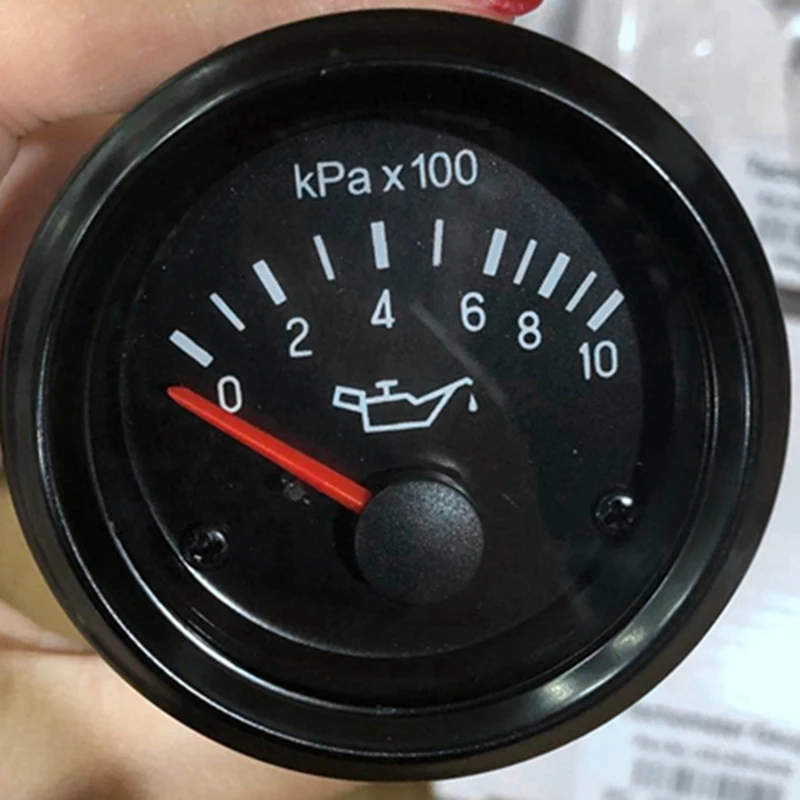 Engine Parts Oil Pressure Gauge Meter 12V 0-10Bar Truck Meter 52Mm Generator Set Car Accessories