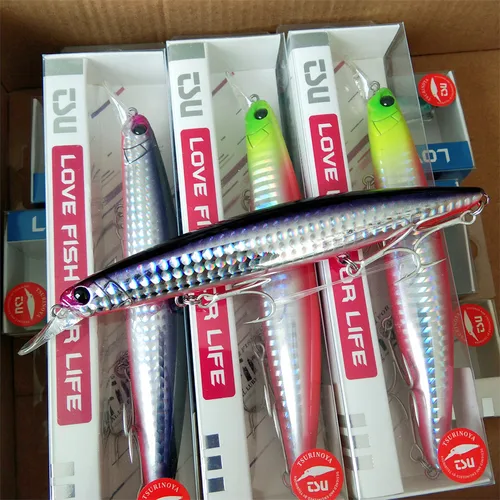 Imagen 1 del producto TSURINOYA 130S-señuelo de pesca de pececillo que se hunde, SCOUT, 130mm, 24g, fundición larga, lengüeta de lubina, cebos duros artificiales grandes para pesca en el mar