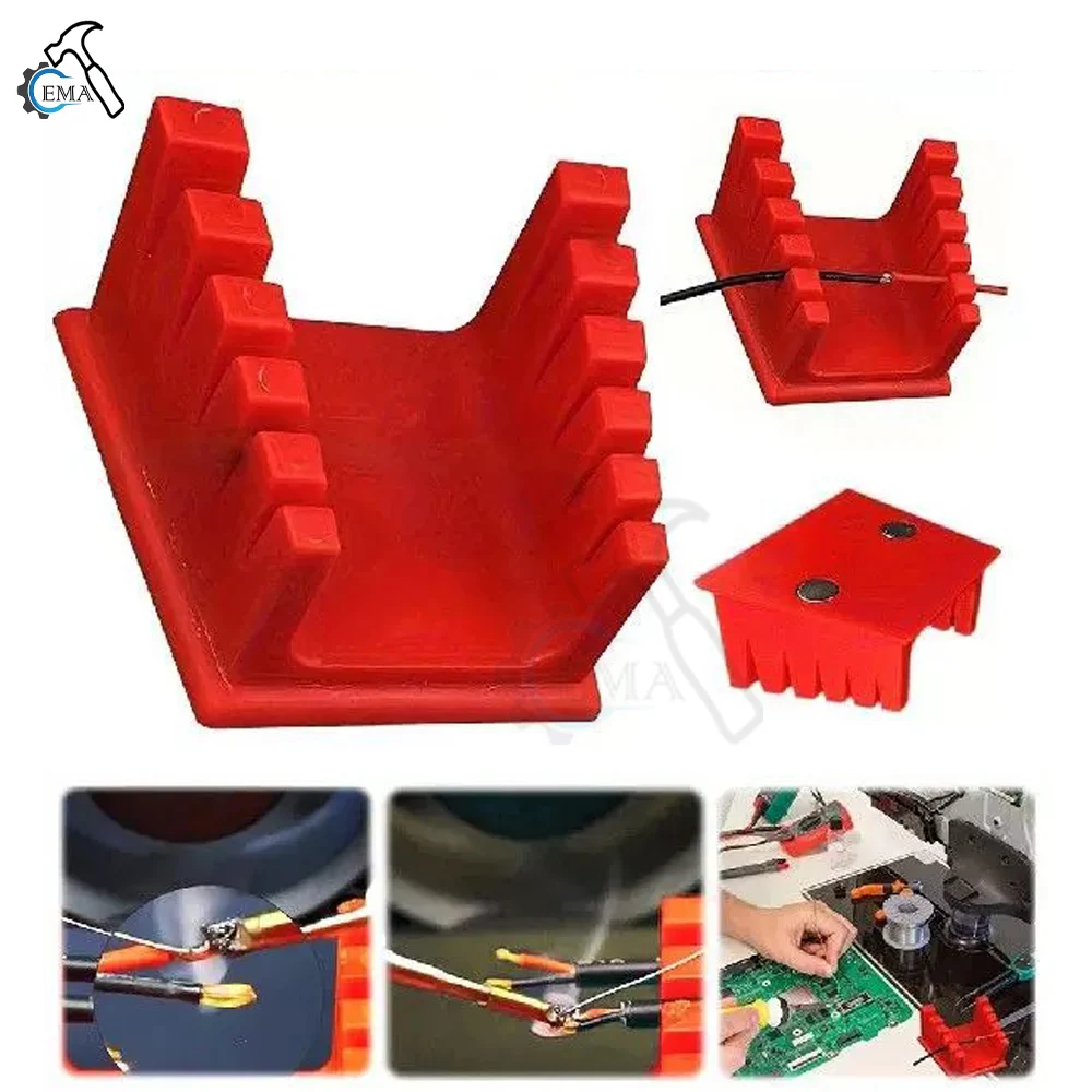 ABS Lasdraad Armatuur Soldeerdraad Houder Hoge Temperatuur Weerstand 3D Printer Deel Sterke Magnetische Beugel Lassen Klem