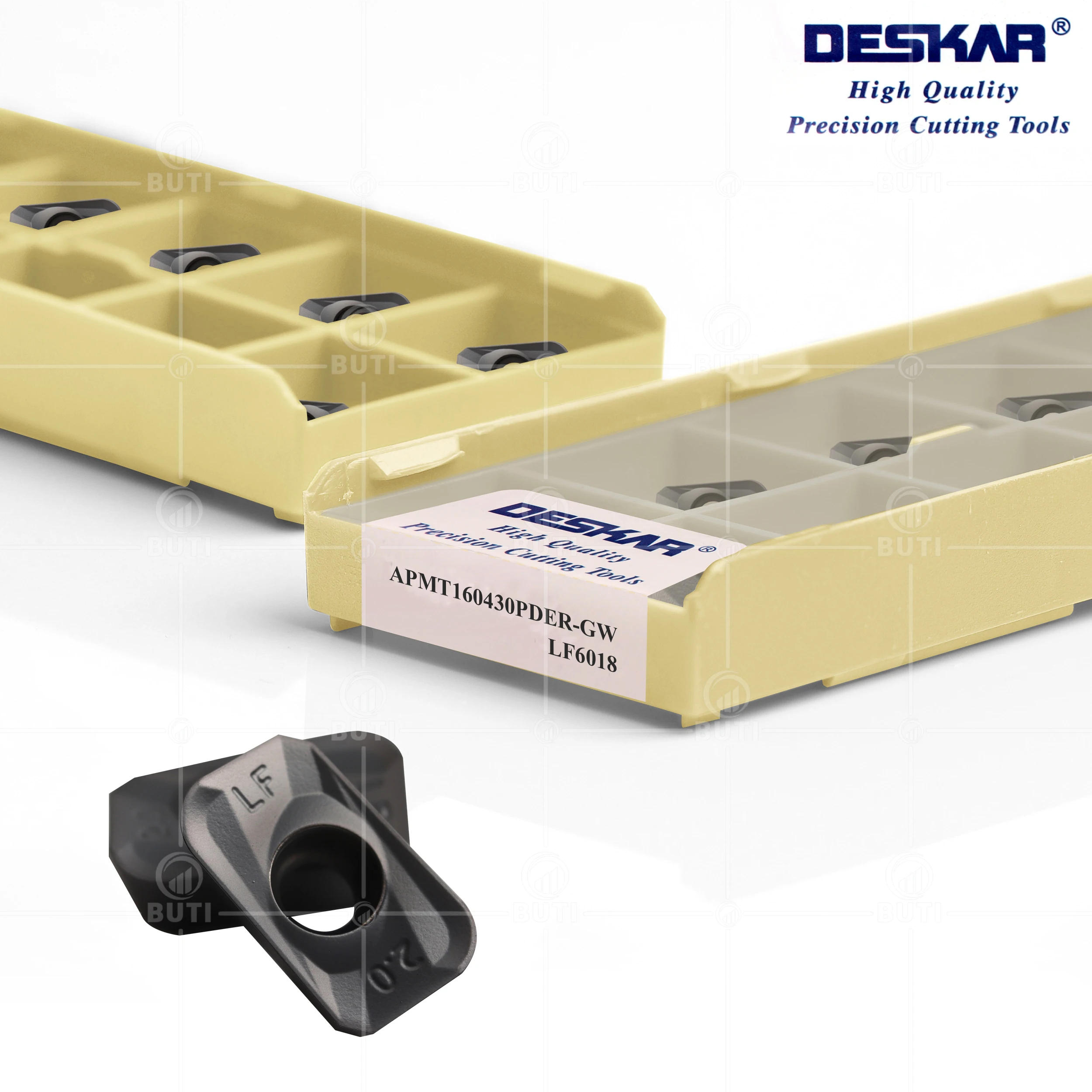 Deskar-cuchillas de fresado cuadradas para procesamiento de acero inoxidable, torno CNC 100% Original APMT113520PDER APMT160420/430PDER-GW LF6018