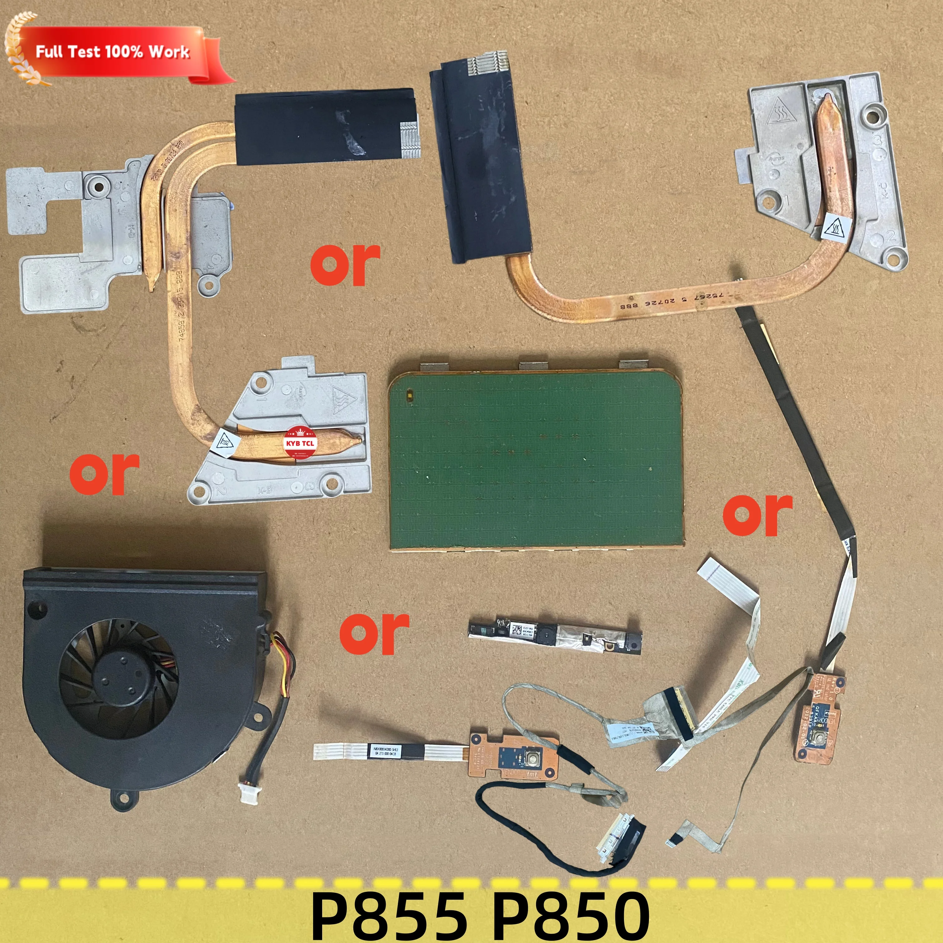 Para Toshiba P850 P855: Touchpad, Conector de Alimentação DC IN, Placa de Botão de Mídia ou Ventoinha com Dissipador de Calor, Cabo de Tela LCD, Câmera Webcam LS-8391P LS-8392P DC28000ARD0 DC28000ARA0 DC02001GY10 AT0OT