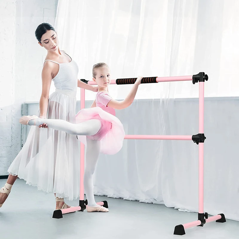 

Adjustable Height Double Standing Home Gym Fitness Ballet Exercise Barre