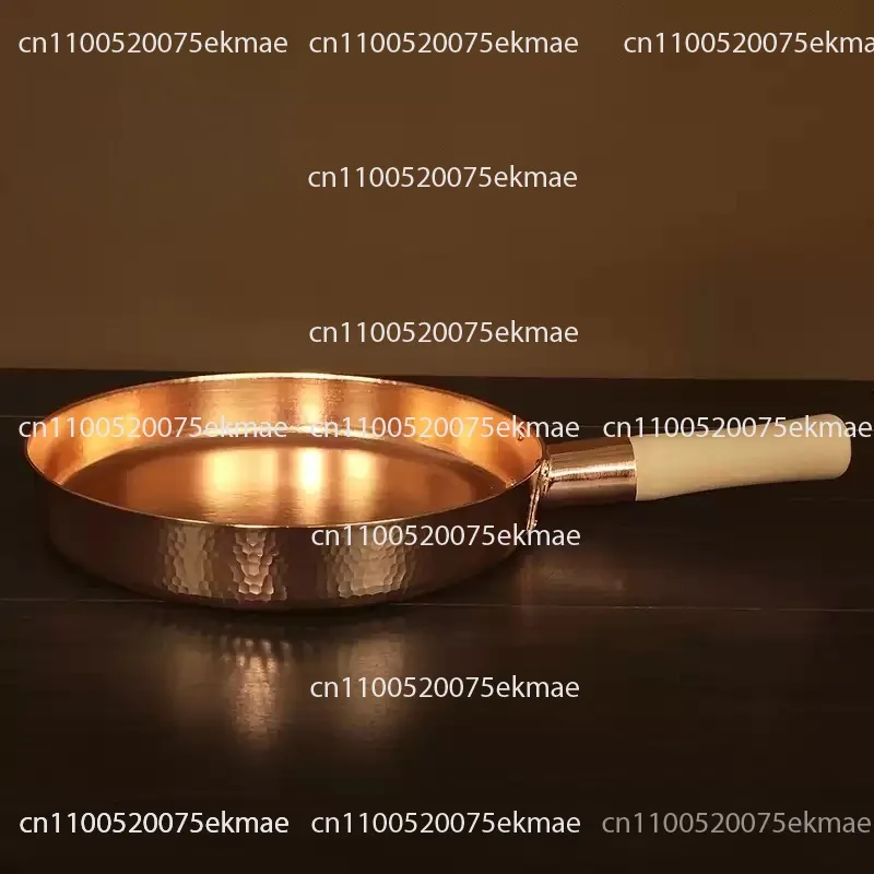 Pure Copper Frying Pan; Copper Pan for Pancakes, Fried Eggs, Steaks, Mille-feuille and Tamagoyaki; Household Use