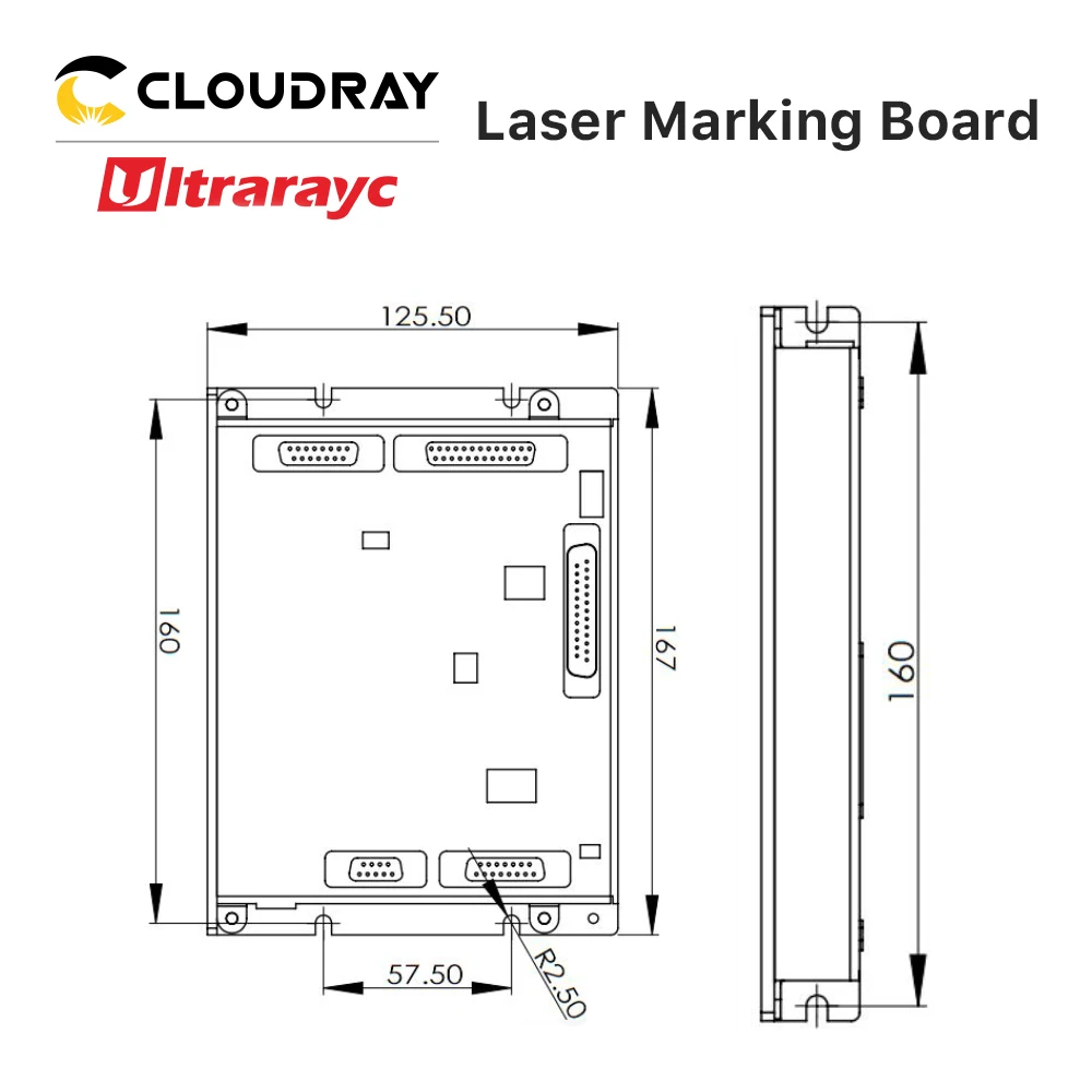 BJJCZ-máquina de marcado láser EZCAD2, tarjeta controladora con interfaz DB15/DB25/DB9 para fuente láser de fibra q-pluse MOPA SPI