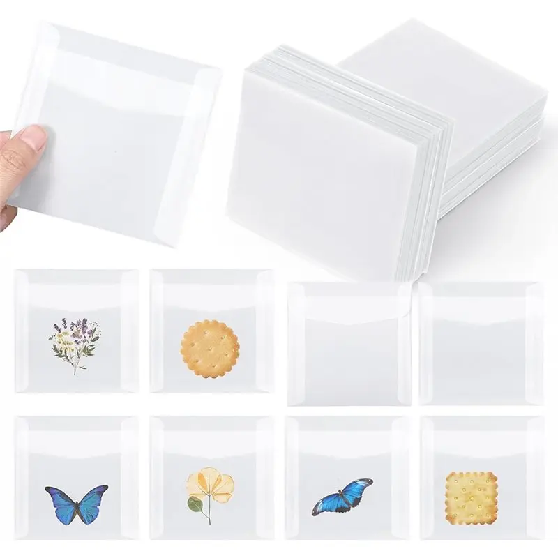 4 Inch Glassine Flat Paper Bags Translucent Envelope Self Sealing Stamp Coin Collecting Lottery Ticket Card