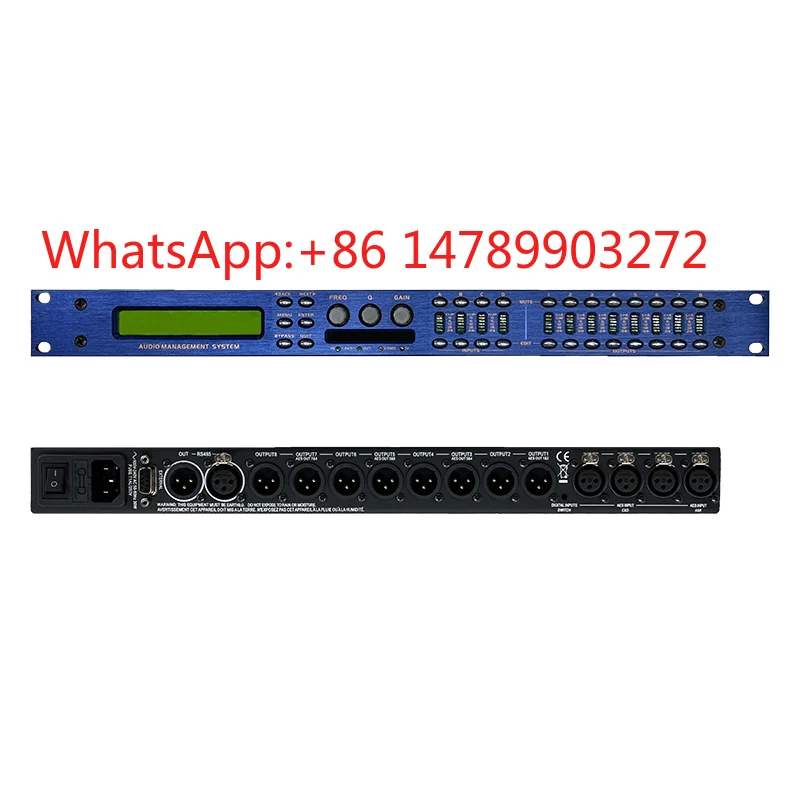 4 Input 8 Output Digital DSP Processor Professional Stage Sound Processing Device