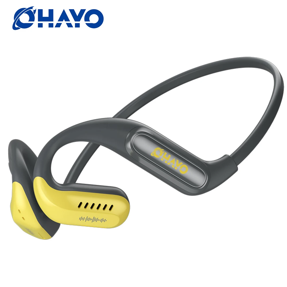 

Ohayo MP3 Player Sports Bluetoooth Earphones Open Ear Wireless Headphones with Lights Buil-in Memory Mic IPX7 Waterproof Headset