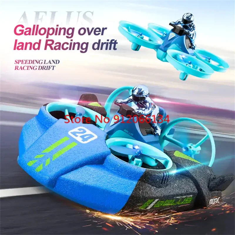 3 In 1 RC Drone Hovercraft Air Flight/Land/Water Driving Quadcopter Aircraft Car Boat Remote Control Airplane Boy Kid Gift Toys