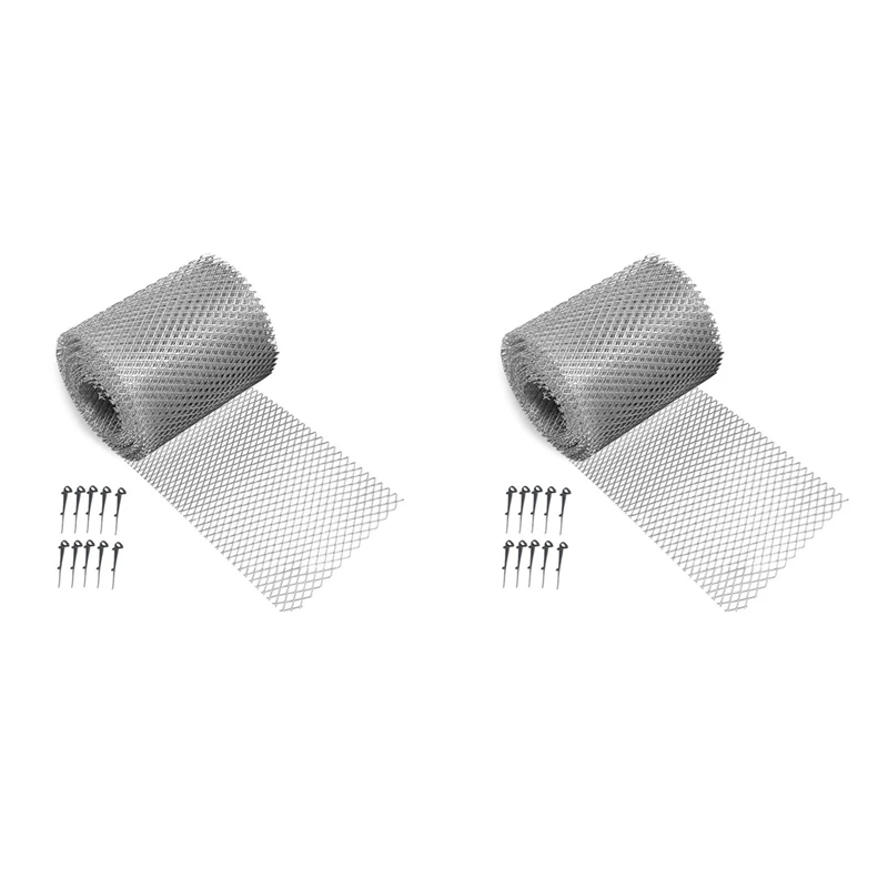 

2X Gutter Guard Mesh Filter Gutter Cover DIY Gutter Screen Protection Netting Roll With 20 Fixed Cable Tie For Leaves