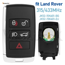 Smart Remote Car Key 2018-2023 Fob For Land Rover Range Rover Evoque 5 Buttons 315MHz 434MHz Fob JK52-15K601-BG JK52-15K601-DJ