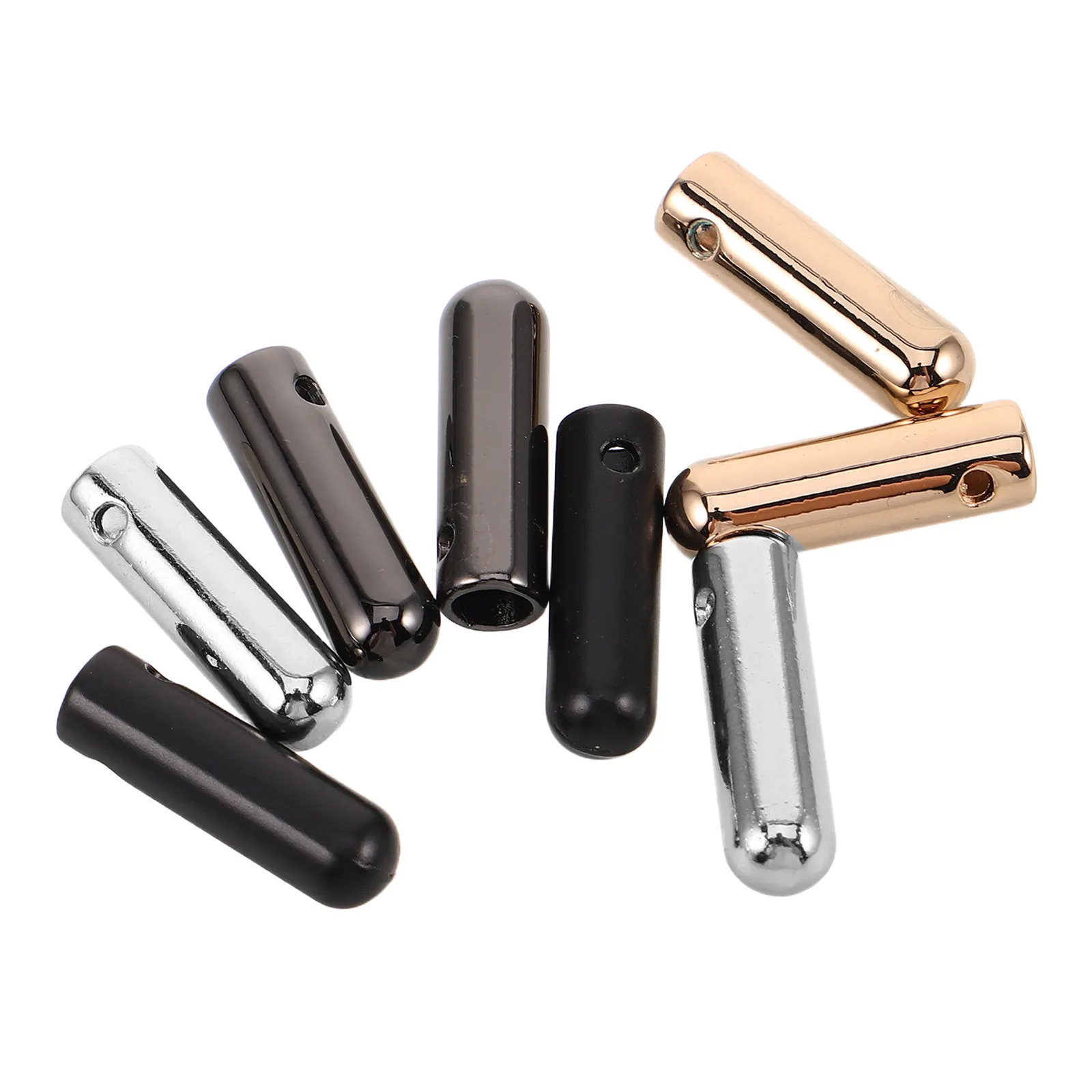 8Pcs Metal Cord Ends Alloy Aglets Bell Pendant Oval Drawstring Tips 23Mm Height 7Mm Diameter 5Mm Hole for Hoodie Sweatpants