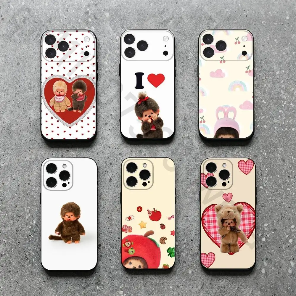 

Cute-M-monchhichis-s Phone Case for iPhone 17 Air 16 14 15 11 12 13 Pro Max 15 16 Plus 16E Shockproof Cover