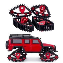 4Pcs Sandmobile Conversion Snow Tires Sets Simulate Carload Tracks Wheel for 1/18 RC Crawler Car TRX-4M Upgrade Accessories