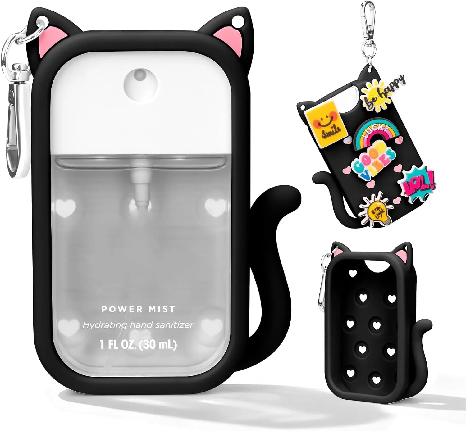 

Silicone Case for Touchland Hand Sanitizer Spray with Keychain, Compatible with Power Mist & Glow Mist 1 FL Oz/30ML